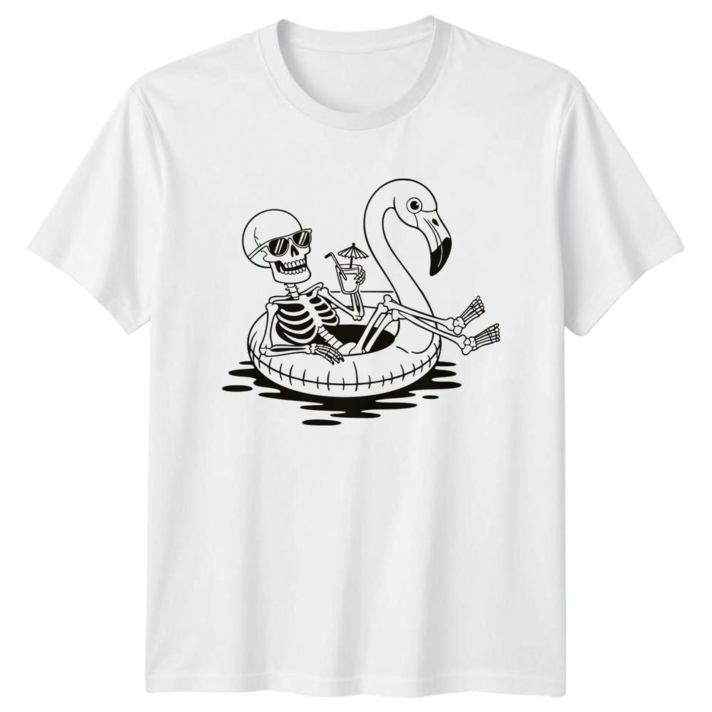 Skeleton Summer Vacation Unisexs TShirt Unisexs Graphic Tee S