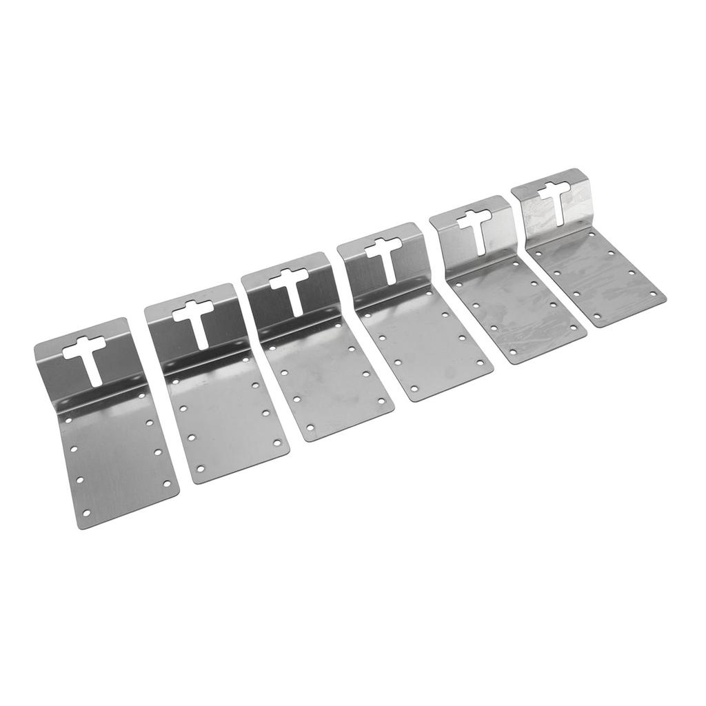 6PCS T Post Bracket 3 Inch Heavy Duty Carbon Steel Vertical Mounting T Post Corner Brace Target
