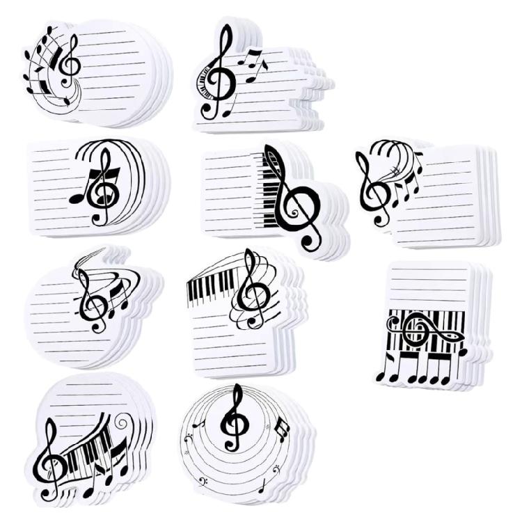 

10Pcs Self-Adhesive Diary Page Notepad for Office School Use Musical Note Stick Notes Self-Stick Memo Note Writing Pads 1