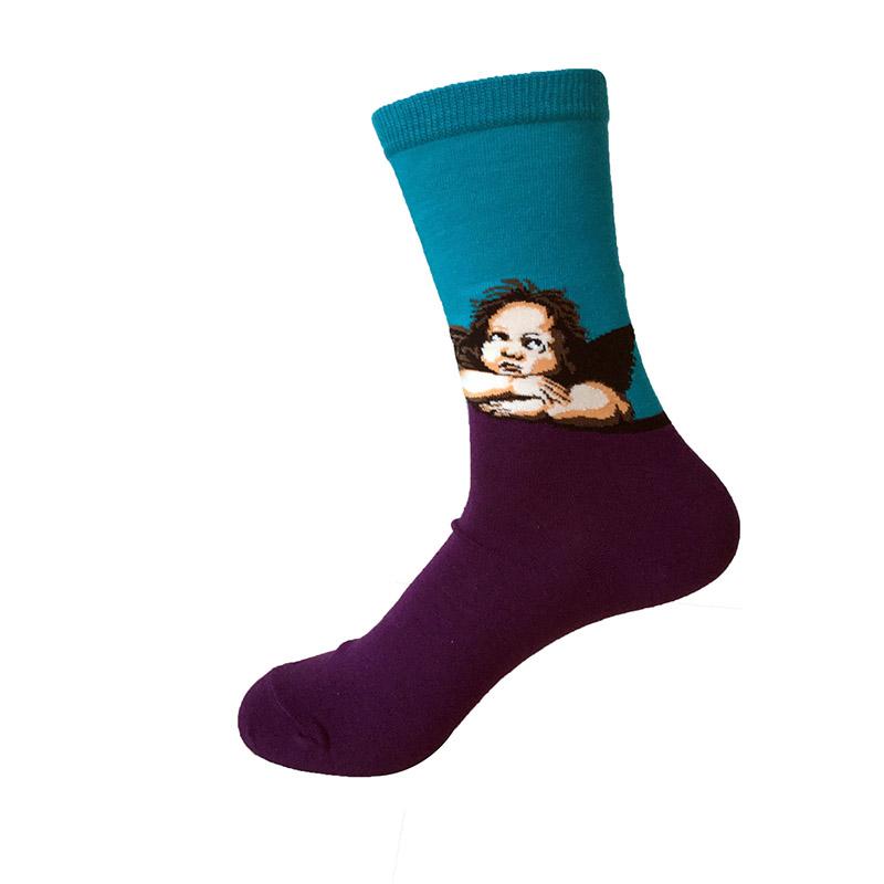 Cotton Socks Men Starry Night Winter Retro Women Personality Art Van Gogh Socks Oil Painting Socks Funny Happy Socks Male Socken