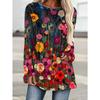 Damen T-Shirt mit Aufdruck und langen Ärmeln, geeignet für Frühling, Herbst und Winter. Modisch und vielseitig, maschinenwaschbar.