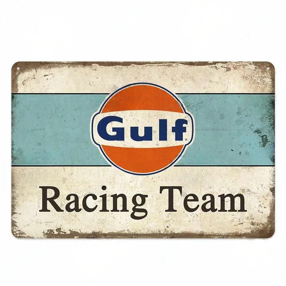 Vintage Racing Team Tin Sign Metal Signs Decorative Plaque For Garage Club Pub Bar Man Cave Farmhouse Decor Wall Decoration