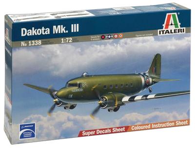 Platz Italeri British Military Aircraft Dakota Plastic Model IT1338 1/72 WW.II Mk.III (Airplane)