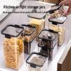 Airtight Kitchen Cereal & Snack Storage Jars - Moisture-Proof Drawer Organizer for Dry Goods