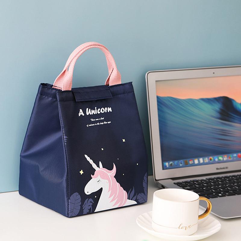 Large-Capacity Lunch Bag Student Cartoon Insulation Bag Office Worker Portable Lunch Box Bag Insulated Waterproof Storage Bag