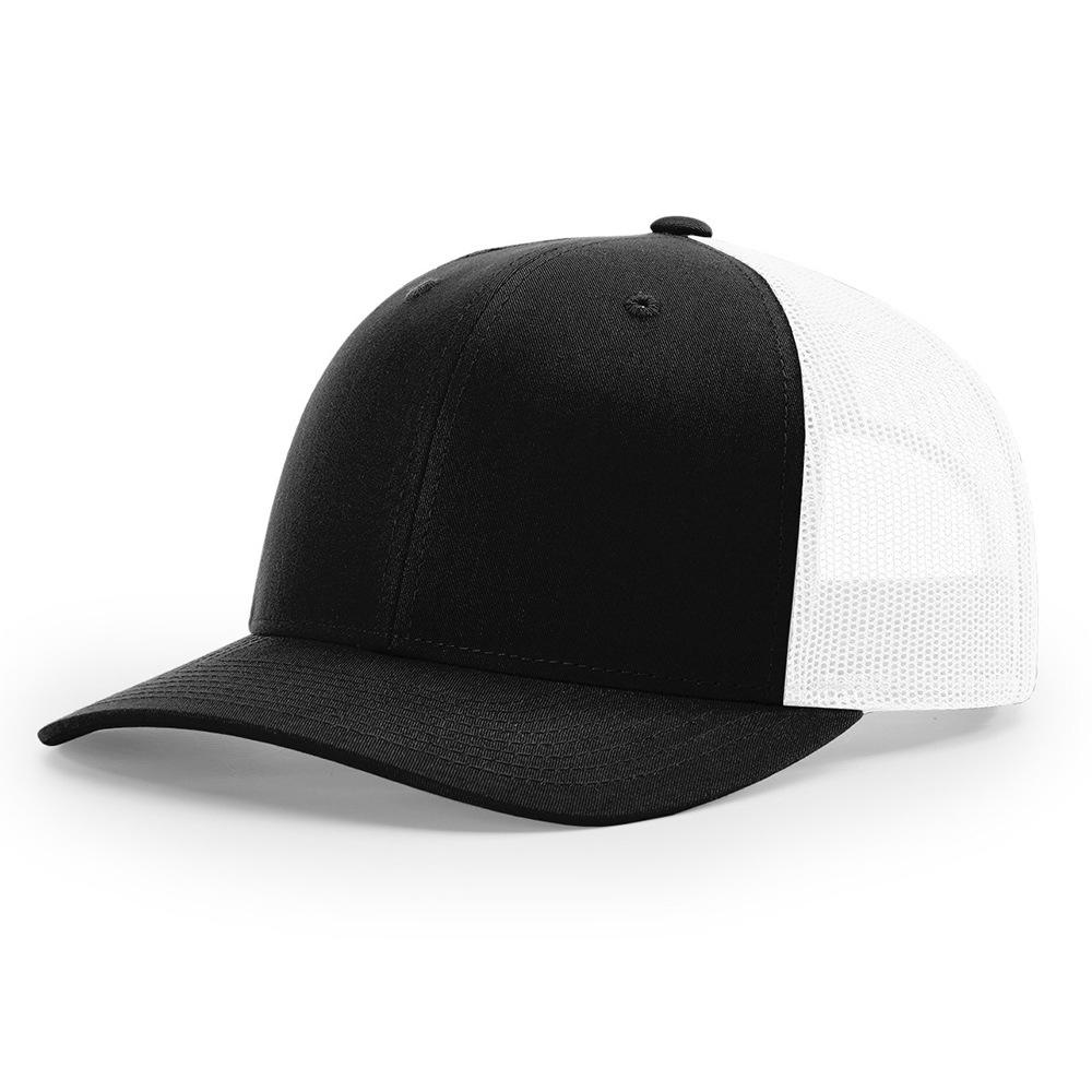 Custom 3D Embroidery Logo Baseball Dad Cap Richardson 112 Trucker Hat with Mesh Cap & Leather Patch Common Fabric Feature