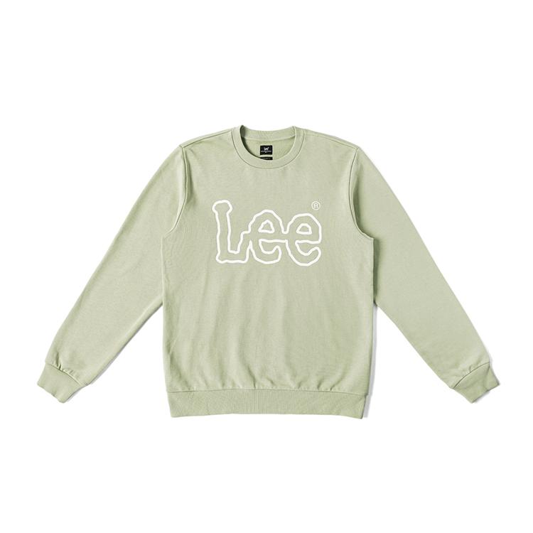 Lee Comfortable Round Neck Large Logo Print Design Sweatshirt Men sweatshirt Green LMT007903201764A05975