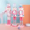 Pink Candy Style Wooden Nutcracker Ornament