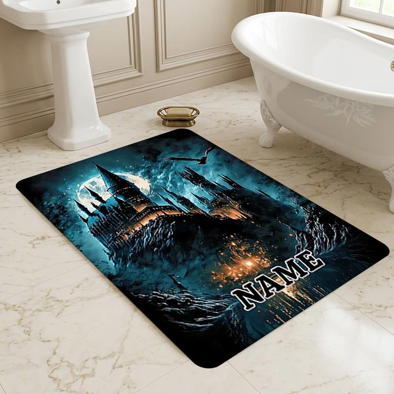Custom Name Wolf Living Room Non-Slip Area Rug Soft Carpet for Bedroom Kids Playroom Sofa Office Home Decor Doormat
