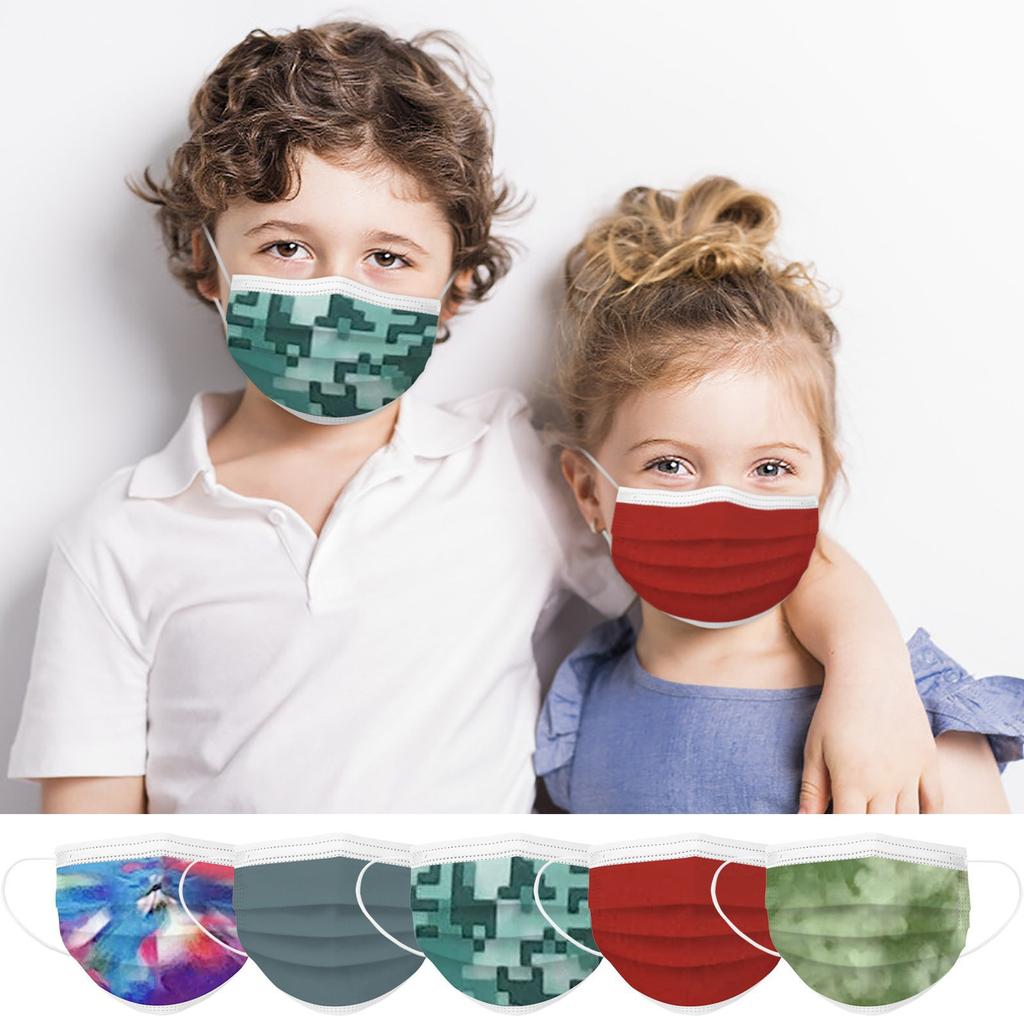 50 Stück Einweg Kinder Design Gesichtsmaske Richtige Größe für Kinder Ohrschlaufen 95%
