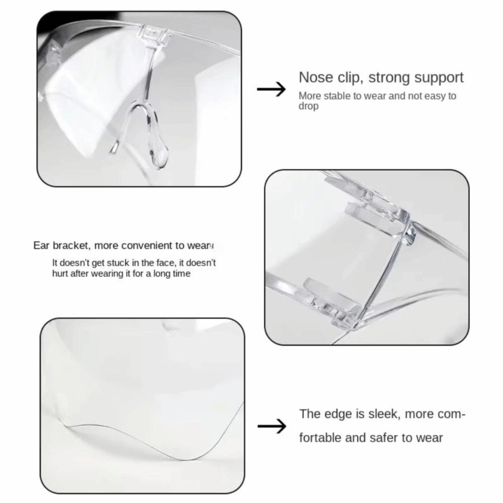Transparent Protective Face Cover Anti Fog Transparency Goggles New Full Face Mask  Outdoor