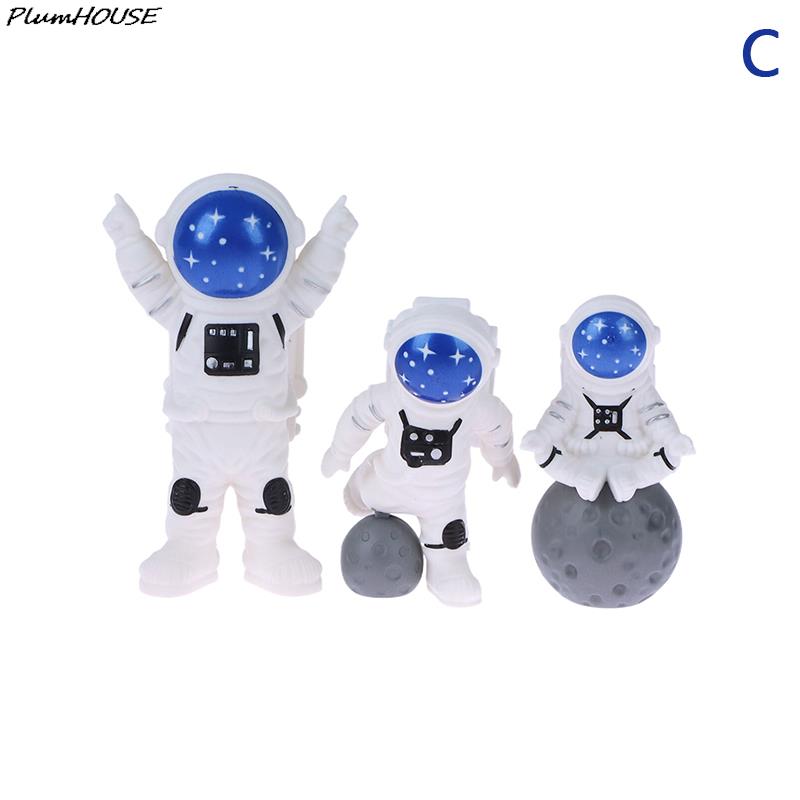 3/4Pcs Astronaut Figure Statue Figurine Spaceman Sculpture Educational Toy Desktop Home Decor Astronaut Model For Kids Gift