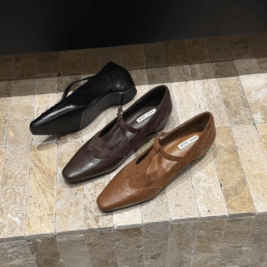 Mary Jane High Heels Französisch Retro Innen Erhöhend Einzelne Schuhe 2025 Herbst Neu Lässig Nicht Müde Füße Kleine Lederschuhe