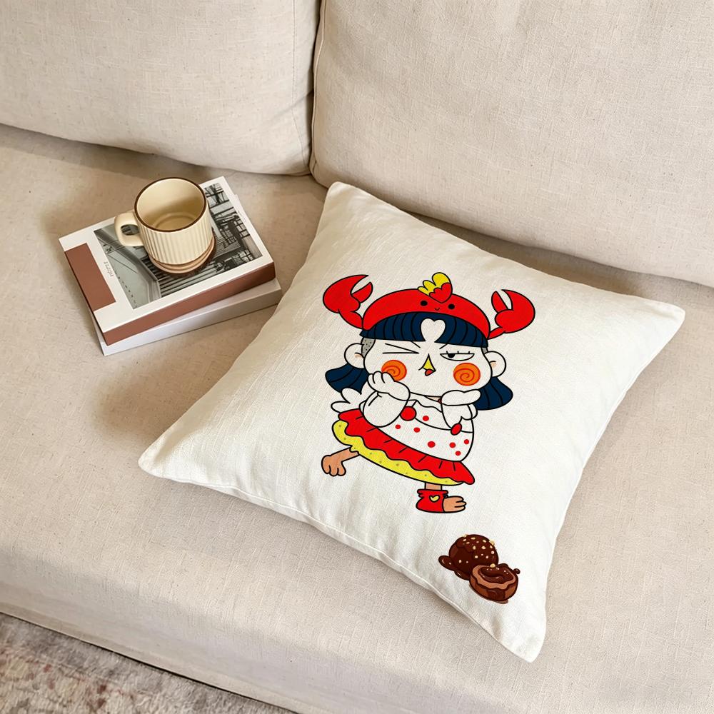 Samyang Buldak Chicken Ramen Cushion Cover Fabric Soft Furnishing,Pillowcase, Cushion Cover, Sofa Pillow, Home Decoration