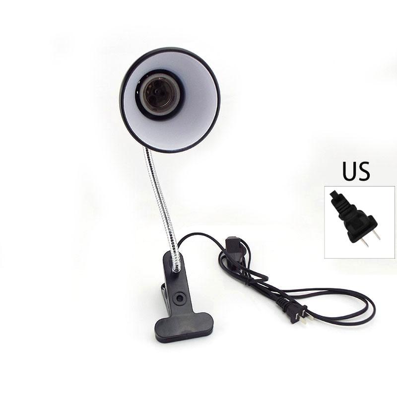 E27 UVA+UVB 220V Reptile Heating Lamp Deck Holder Tortoises Basking Bulb Turtle Light Clip Thermometer Hygrometer Lizard