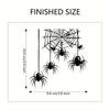 1/3pcs Halloween Black Spider Web Wall Sticker - Self-Adhesive Matte Finish Animal Print Decal for Walls Switch Plates Decorats