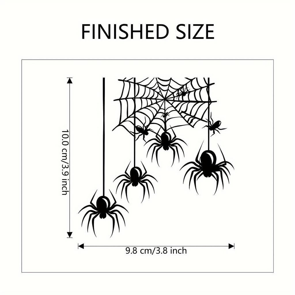 1/3pcs Halloween Black Spider Web Wall Sticker - Self-Adhesive Matte Finish Animal Print Decal for Walls Switch Plates Decorats