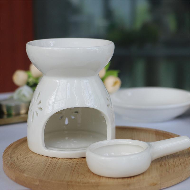 Ceramic Aromatherapy Lamp: Indoor Essential Oil Burner for Home or Spa
