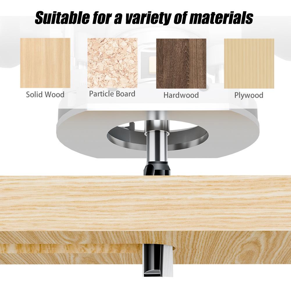 Door Keyhole Lengthened Slotting Milling Cutter Bottom Cutter Spiral Mortise Cutter Door Panel Daluo Electromechanical Woodworking Milling Cutter
