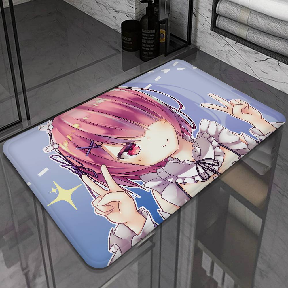 Classic Ram And Rem Re0 Starting Life In Another World Floor Mat INS Style Soft Bedroom Floor House Laundry Room Mat