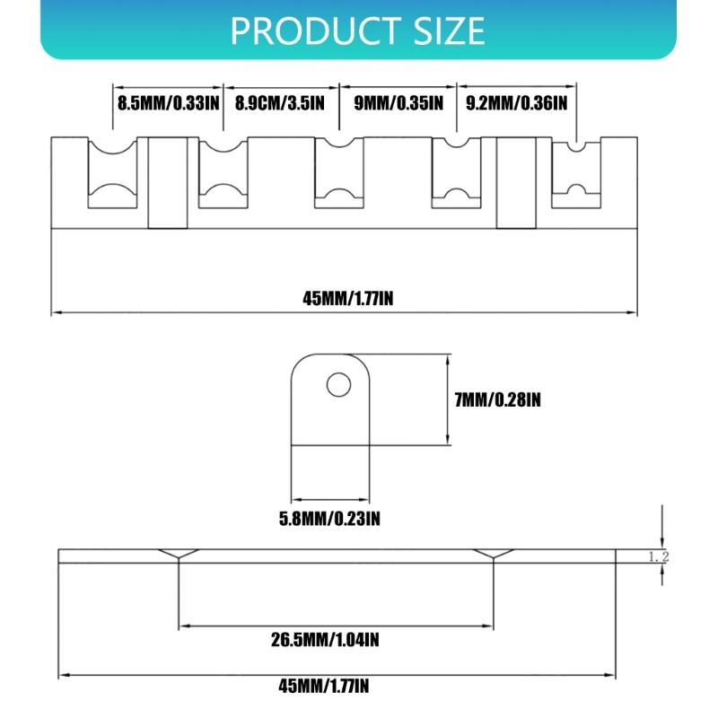 Brass Bass Guitar Nut Roller Adjustable Height for Enhanced Resonance Size Includes Base Plate and Accessory
