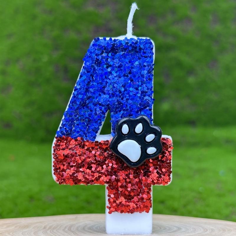 Cat Paw Dog Paw Bear Paw Digital Birthday Candle Cake First Birthday Candle