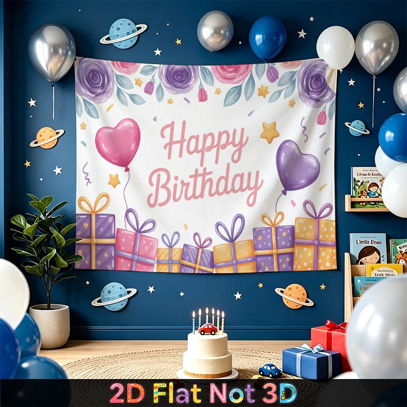 Party Backdrop Pink Purple Photo Booth Background Front Door Decor
