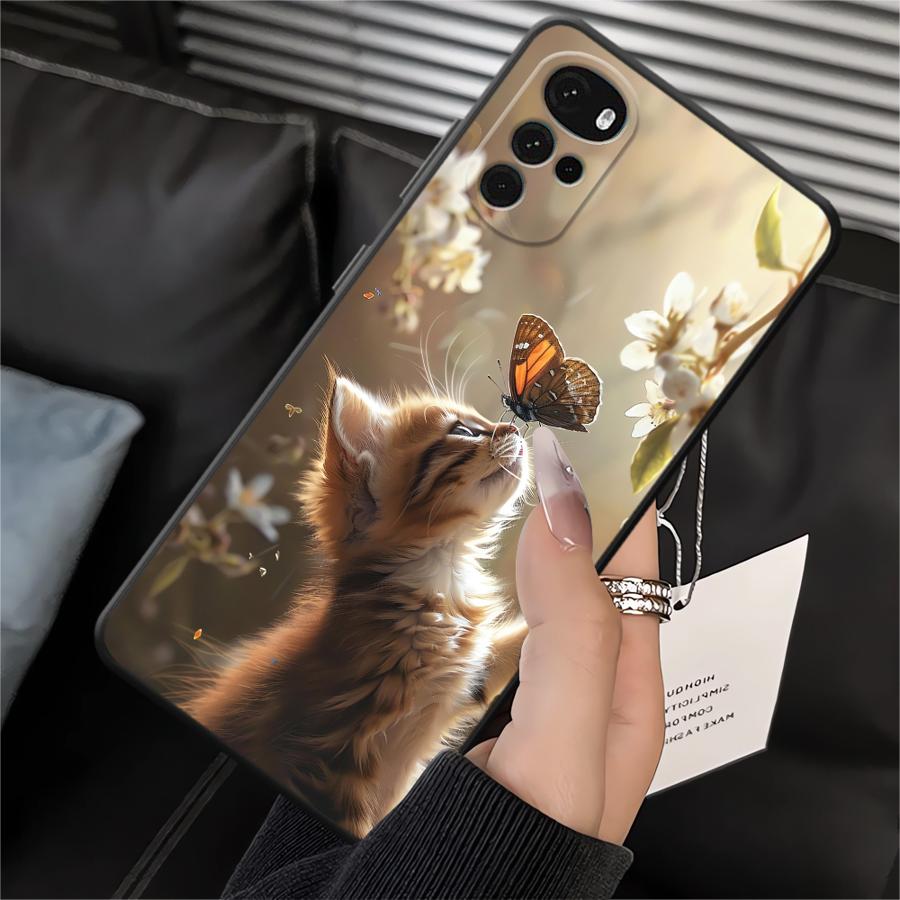 Cute Cat Case for Motorola Moto G51 G73 G32 G50 G52 G60s G53 G30 Edge 20 Pro 30 Lite G71 G22 Edge40 Phone Cover