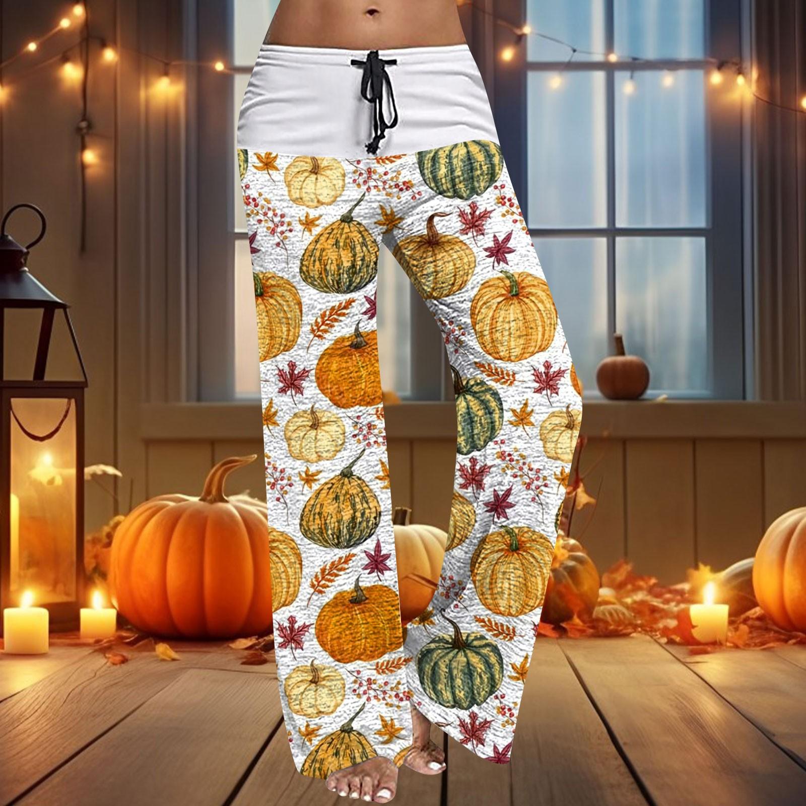 

Женские повседневные широкие брюки на шнуровке, повседневные брюки с принтом на Хэллоуин XXXL