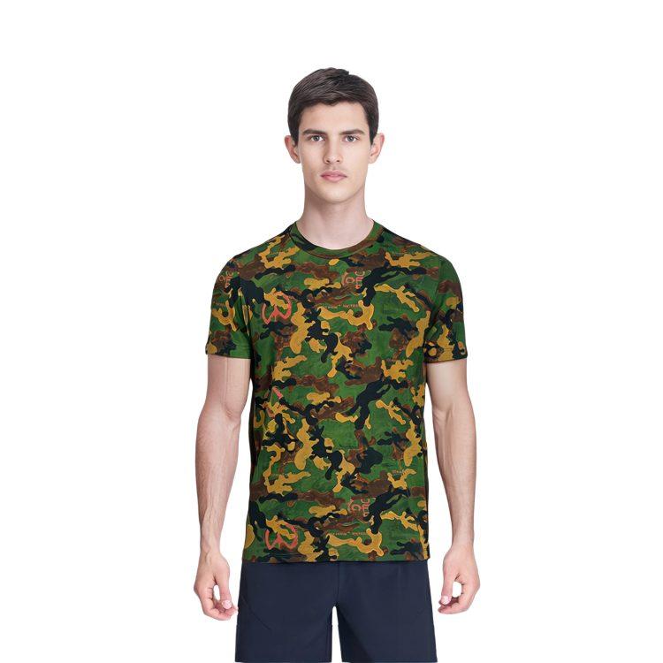 OFF WHITE T Shirts Men's Camouflage Crew Neck Moderate Straight Fit OMAA027R201850169910