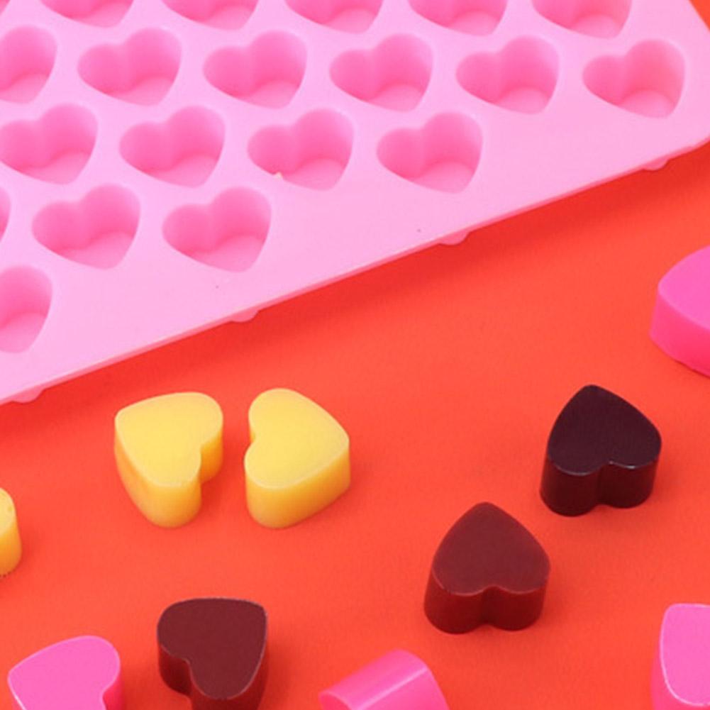 55Compartment Heart Silicone Candle Mold Valentine's Day Candles Making Kit DIY Love Cake Chocolate Baking Mould For Party Gifts