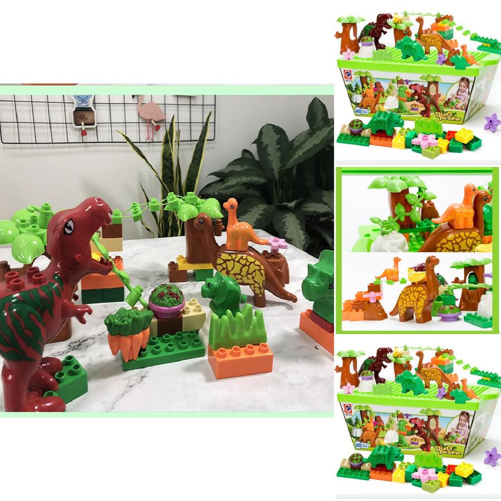 Dinosaurier-Bausteinset für Kinder mit großen ABS-Kunststoffteilen für kreatives Spielen