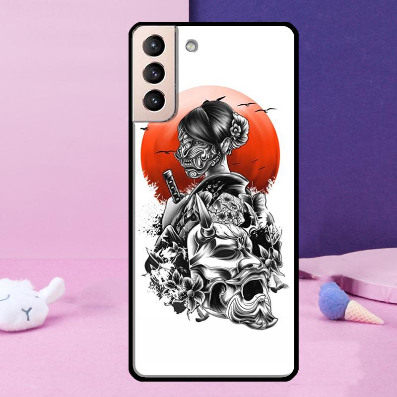 Japanese Samurai Ninja Phone Case For Samsung Galaxy S25 Ultra S24 Ultra S9 S10 S20 S21 S22 Plus S23 S24 FE Cover