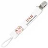 Planetee Pacifier Clip for Name LUCIE I Live On Love and Milk Cow | Pacifier Clip Baby Shower Gift