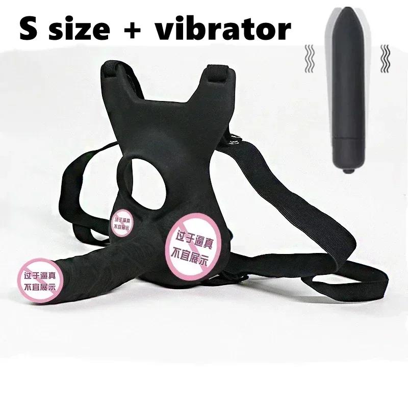 Vaginaplugg 10 frekvenser Dobbel penetrering Analplugg Dildo Butt-plugg Vibrator for menn Stropp på penis Sexleketøy for par
