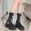 Milk White Lace Bow Tube Socks Ballet Soft Girl Versatile Mary Jane Shoes Breathable Lolita Girl Socks