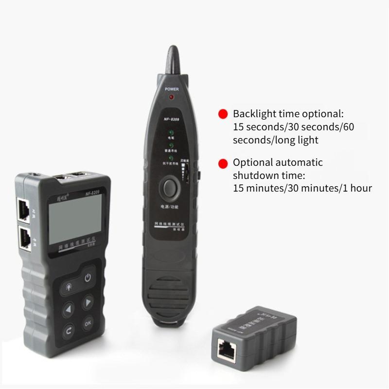 NF-8209 Portable Line Finder Set POE Network Cable Patrol Instrument Multifunctional Network Tester