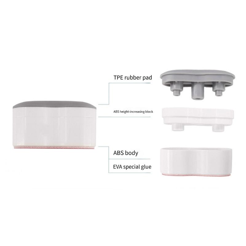 4PCS Toilet Seat Spacers With Strong Adhesive Design Quick Install AntiSlip ABS Toilet Lid Bumper Bathroom Accessories