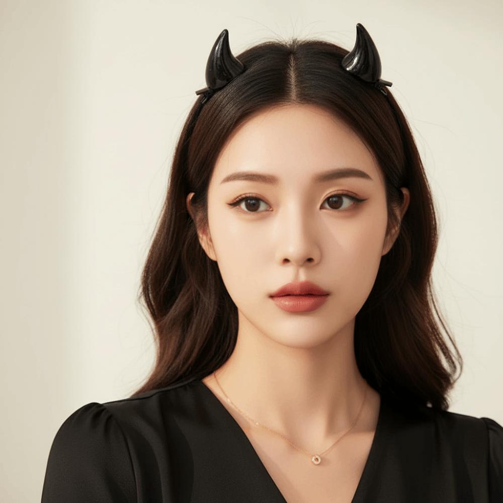 Glossy Devil Horn Hairpins Miniature Ox Horn Hair Clips Demon Horn Barrettes Cosplayers