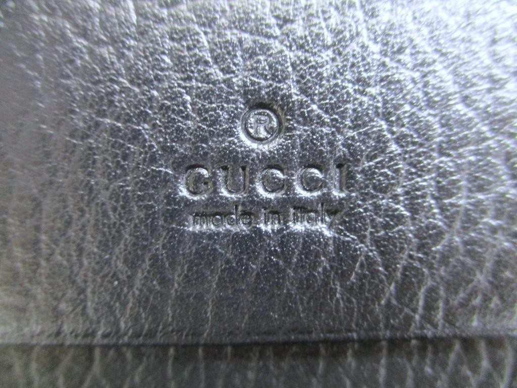 Authentic GUCCI GG Marmont Black Leather Bifold Wallet Compact Wallet #a866  Refurbished