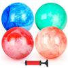 2/4 Pezzi Palla Rimbalzante con Pompa, Palle Rimbalzanti Marmo da 8,7 pollici Palla Calcio Gonfiabile in Gomma Giocattoli per Giochi Estivi all'Aperto per Bambini