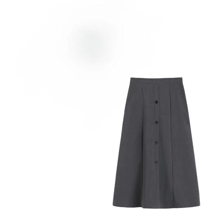 

Women s Summer Hong Kong Style Short Lapel Suit & High-Waist Skirt Set L