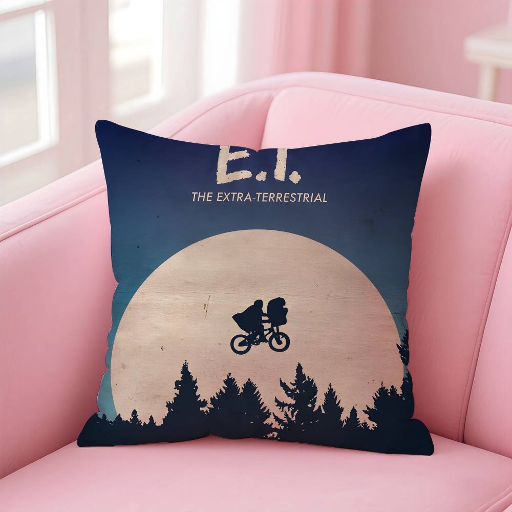 

Movie E T the E-Extra T-Terrestrial Pillow Case pattern printing pillowcase living room sofa cushion cover bedroom room decor 16x16Inch
