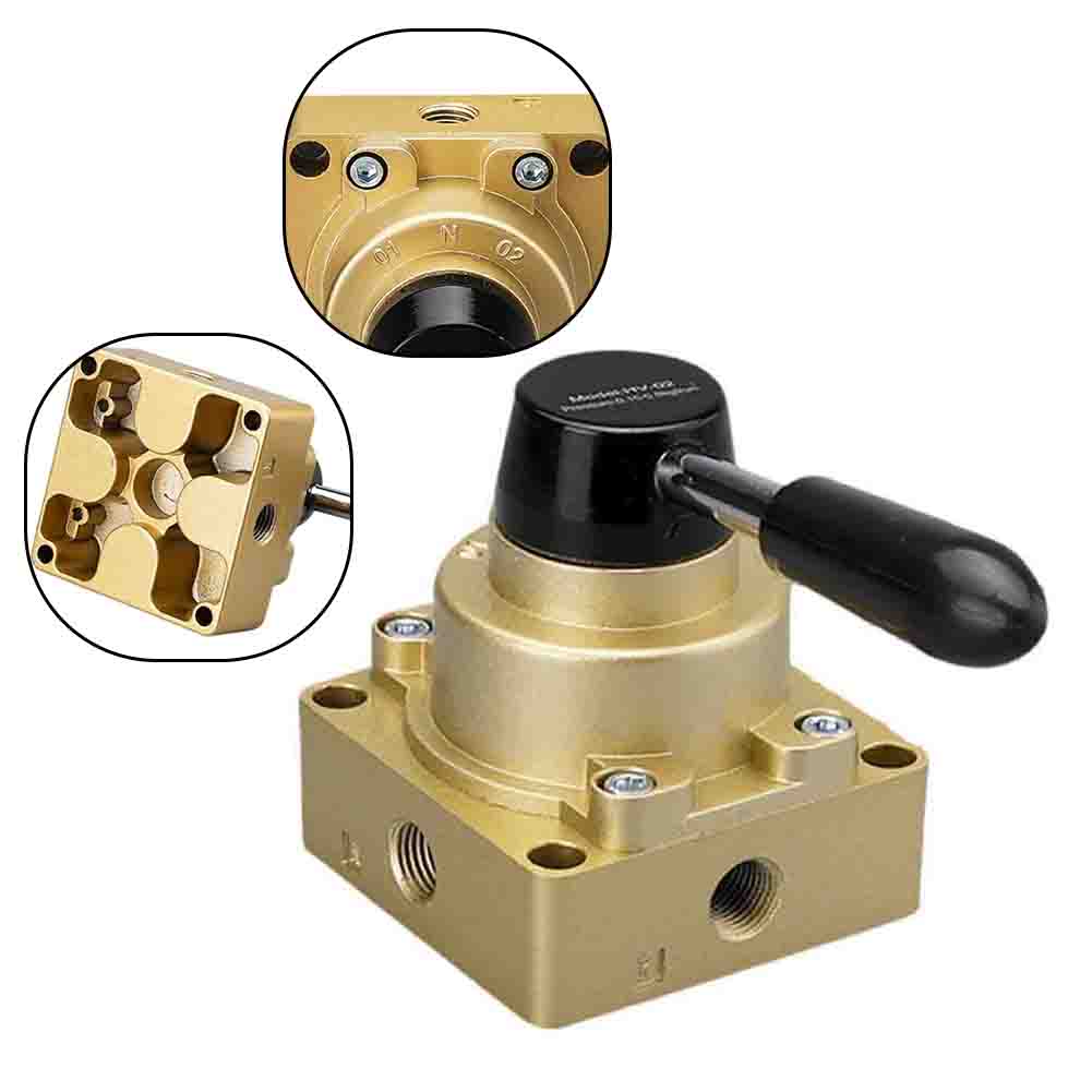 Manuelles Luftstrom-Regelventil mit drehbarem Hebelgriff, geeignet für Industriemaschinen und Flüssigkeitshandhabungssysteme