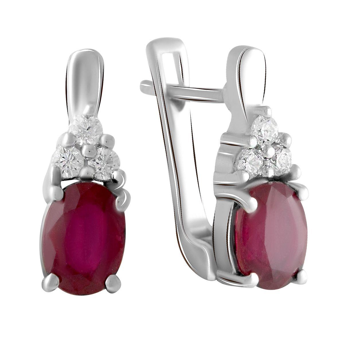 

Срібні сережки з натуральним рубіном 2.352ct (2009177) rubine червоний колір