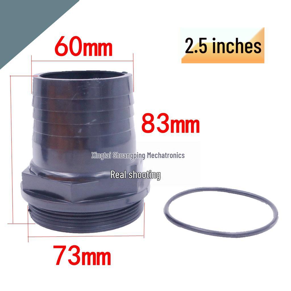 Thickened Plastic Male Thread Hose Connector Water Pump Adapter (4", 3", 1.5")