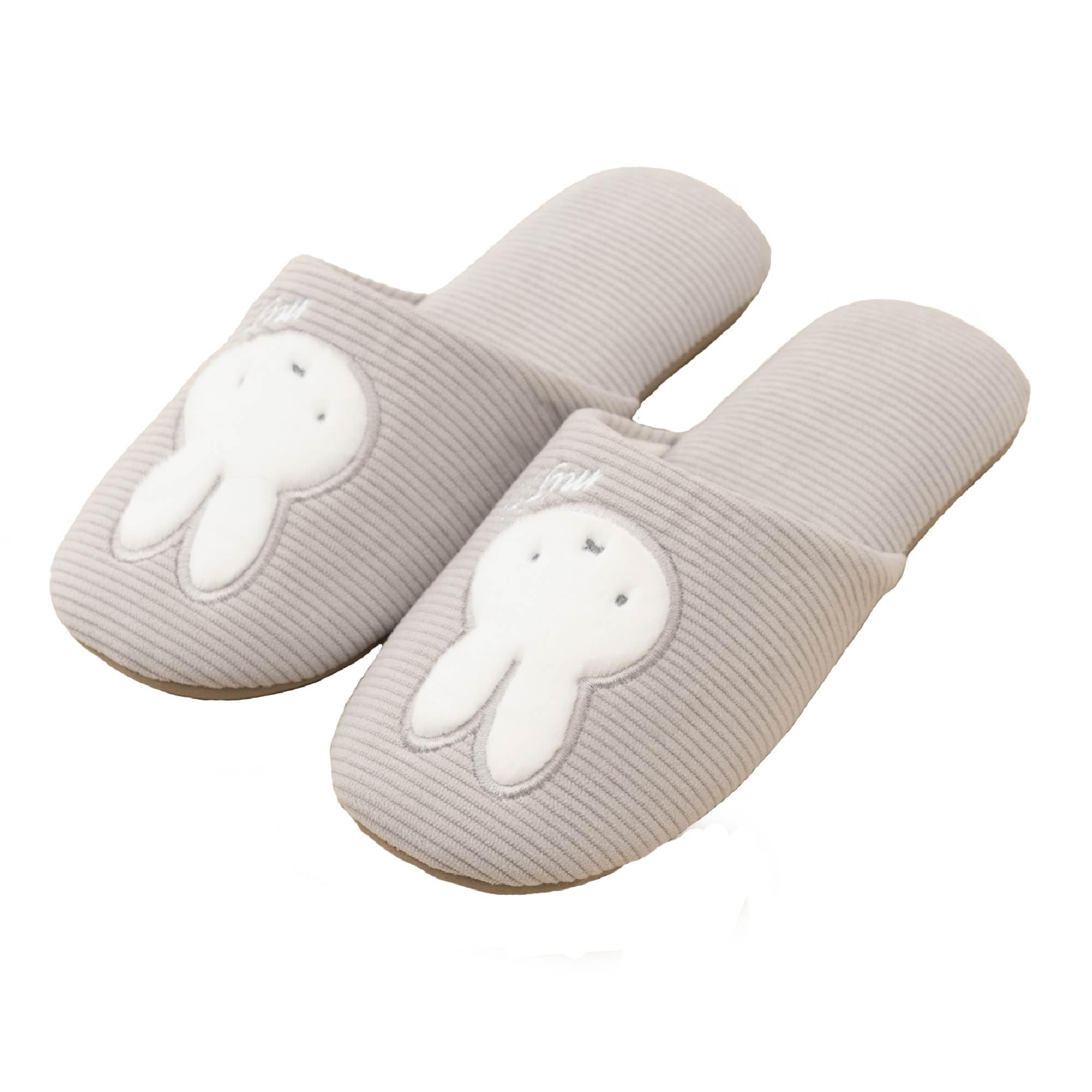 Senko Miffy Туалетные принадлежности, Prima Miffy Тапочки, Один размер подходит всем, Серый, Дизайн с персонажем-животным, 72661
