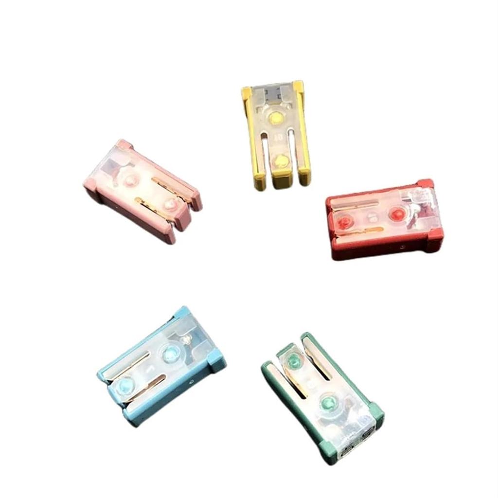 695 Series Fuse Car Fuse 15A 20A 25A 30A 40A 50A 60A Rectangle Small Type Auto Cartridge Fuse Slotted Plug Car Fuse (Color : 20A, Size : Quantity