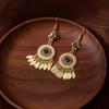 Bohemian Ethnic Style Sequins, Fringed Earrings, High-End Female Travel Photography, Atmosphere, Ear Hooks, Vacation Wind Ear Jewelry
