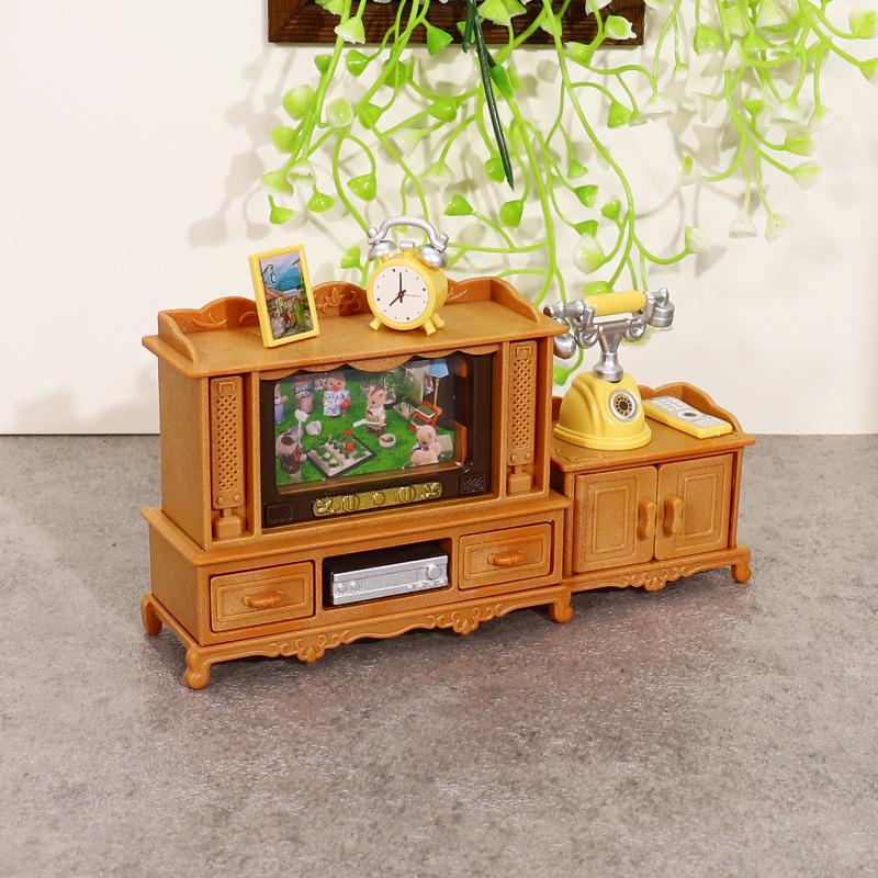 

Трансграничный Кукольный домик Гостиная Диван Телевизор: Маленький мебельный бутик Игрушки для детей